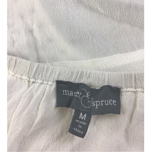 Market & Spruce White Lace Partial Open Back Sleeveless Top Size Medium - Picture 8 of 9